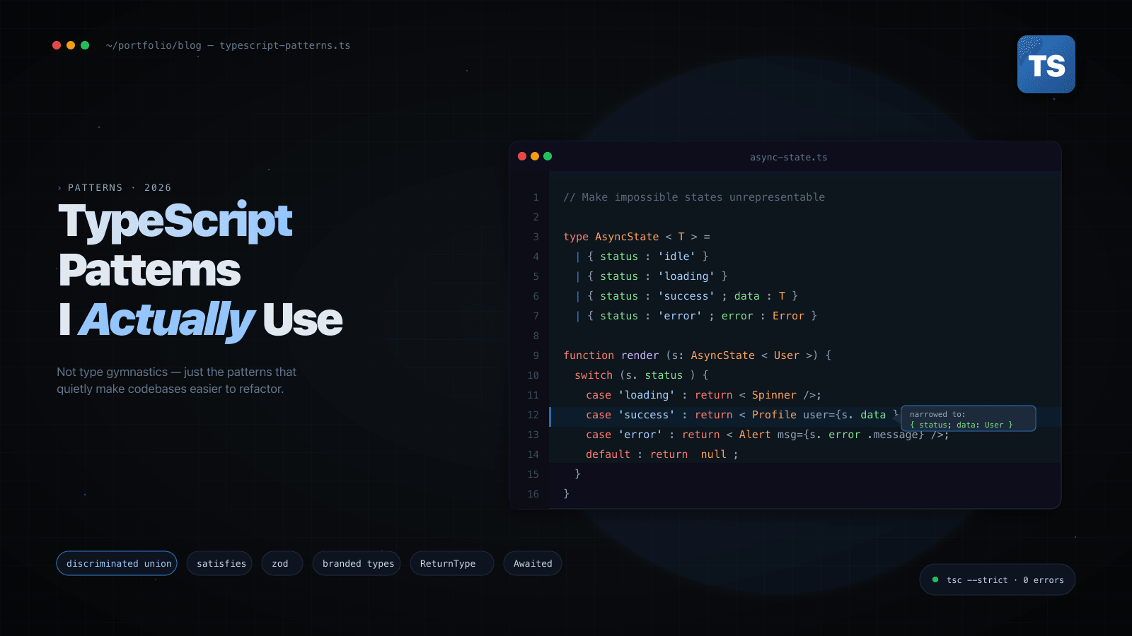 TypeScript Patterns I Actually Use